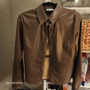 NEW! Bagatelle Brown Faux Leather Top Small